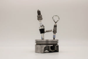 Spark Plug Bar Set for Car Lover - Bottle Opener, Corkscrew, Wine Stopper and Piston Holder, Gift for Auto Enthusiasts - Ben's Auto Decor