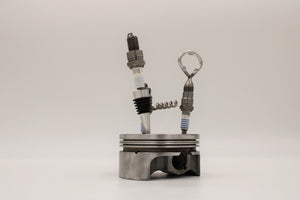 Spark Plug Bar Set for Car Lover - Bottle Opener, Corkscrew, Wine Stopper and Piston Holder, Gift for Auto Enthusiasts - Ben's Auto Decor