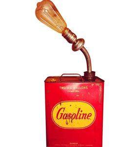 Vintage Gas Can Lamp - Unique Steampunk Lighting and Automotive Decor - Ben's Auto Decor