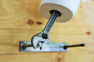 Wrench Toilet Paper Holder - Industrial Bathroom Decor, Garage - Inspired Accessory Mechanic Gift, Unique Gift for Car Enthusiasts - Ben's Auto Decor